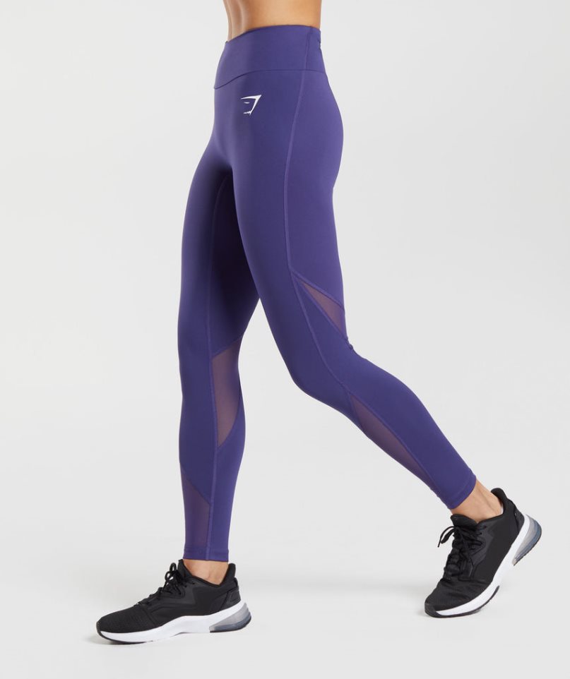 Women's Gymshark Sport Running Leggings Purple | CA N7510A